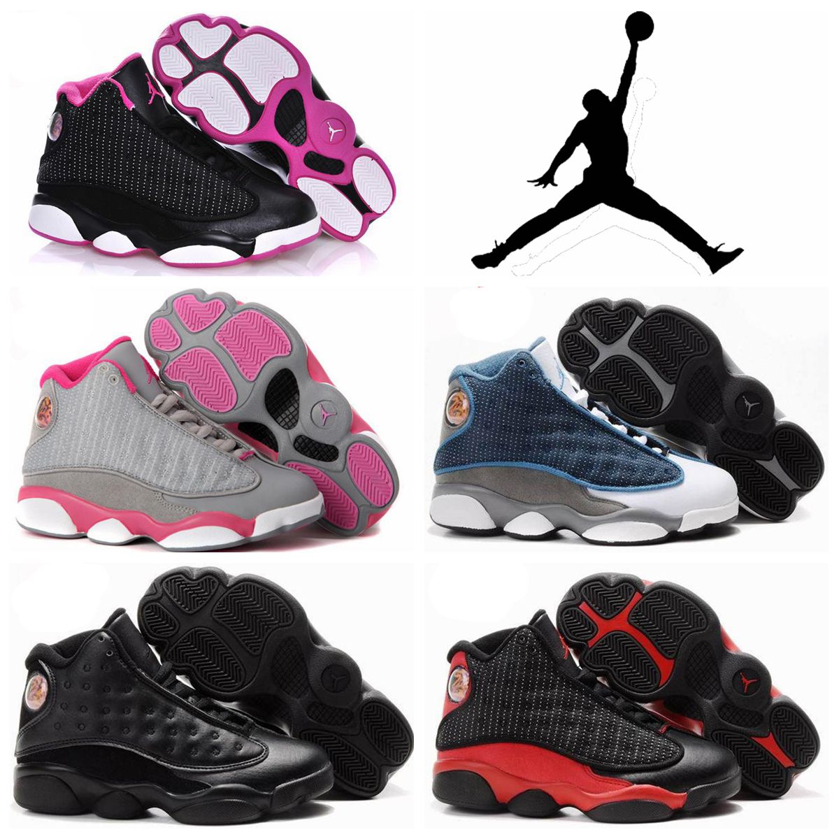 Купить Оптом 2016 Новый Nike Air Jordan 13 Retro Xiii Детская Обувь Мальчики Девочки Баскетбол ...