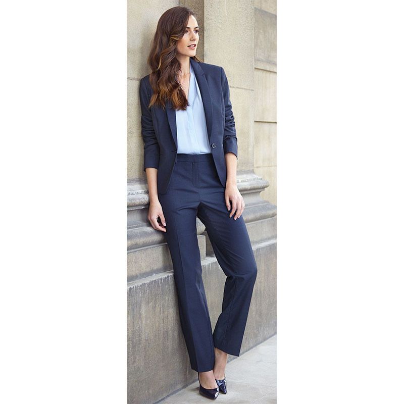 dark blue blazer womens outfit