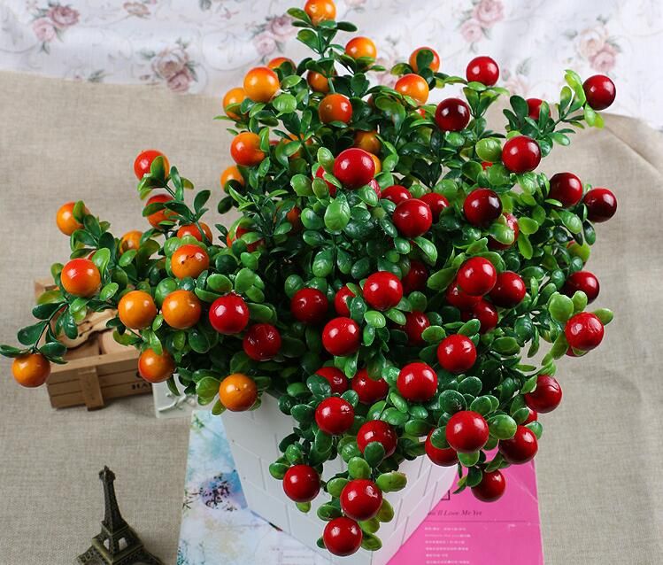 Best Artificial Fruits Six Branches Riches And Honour Imitation Fruit