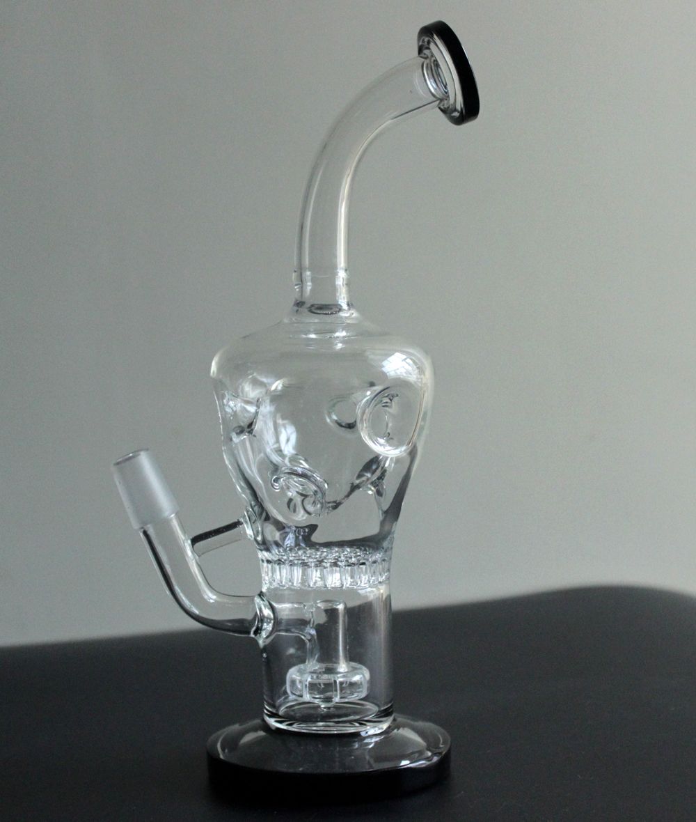 2021 2015 New Recycle Glass Bongr Water Pipe Glass Bubbler With Ceramic