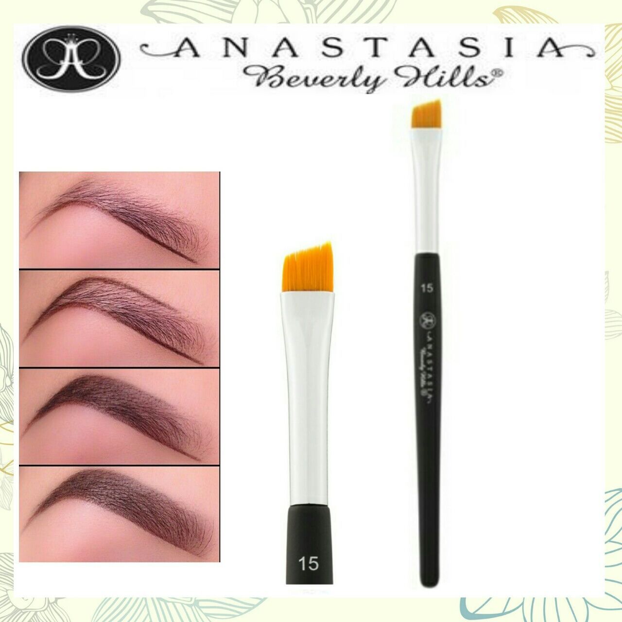 ANASTASIA 15 Angled Brow Brush, Makeup Cosmetic Brush Quality