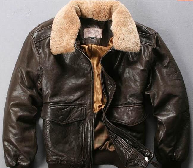 Compra Chaquetas Tipo Bombardero A2 Chaquetas De Piel De Oveja Auténtica  AVIREXFLY Con Cuello De Piel De Cordero Barato | Entrega Rápida Y Calidad |  Es.Dhgate