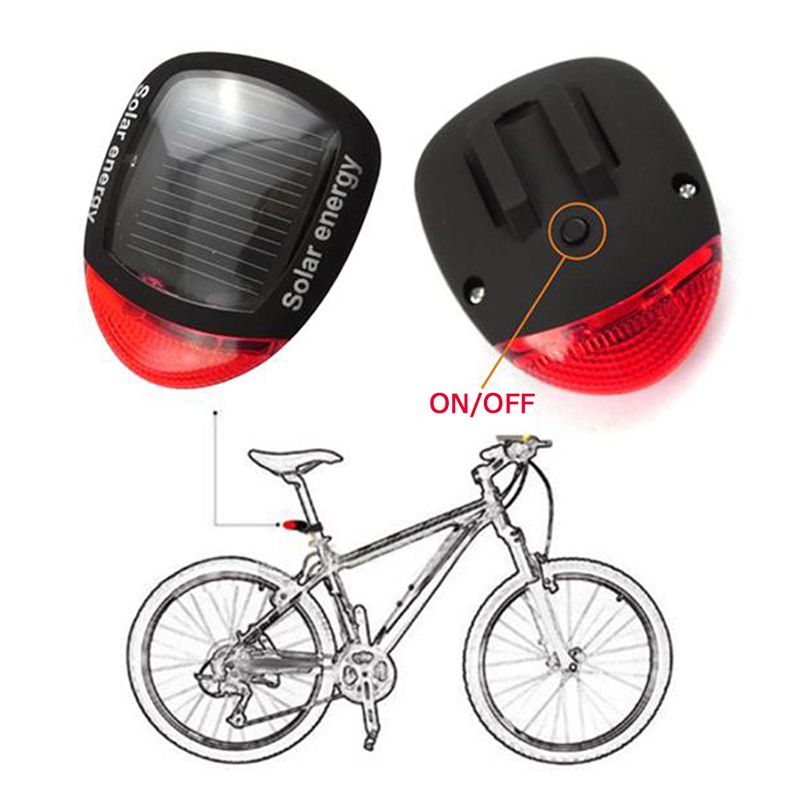 Solar Power DEL Vélo Feu Arrière Vélo Feux Arrière Feu Arrière Clignotant Lampe Rouge