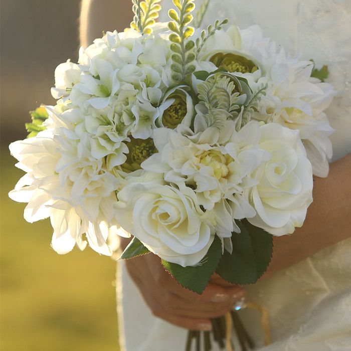 2015 White Vintage Wedding Bouquet Flowers Bridal Accessories Wedding Supplies For Bride ...