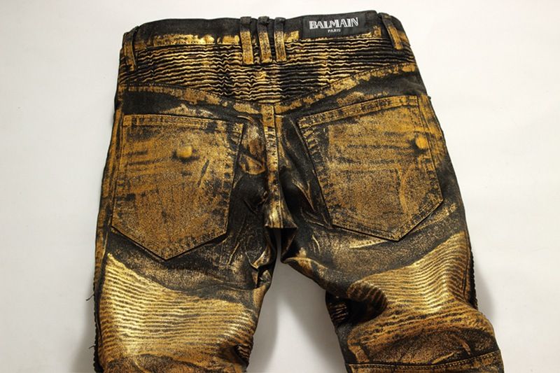 black and gold jeans mens