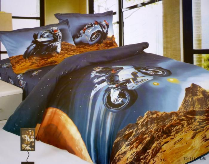 race car kids boys motorcycle bedding set duvet cover cartoon twin motorcycle bed sheets