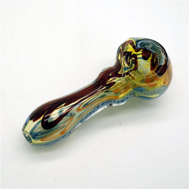 2019 3D Glass Smoking Pipe Wholesale Glass Oil Pipes Hand Pipes Spoon Amazing Heady Glass 4 HOT