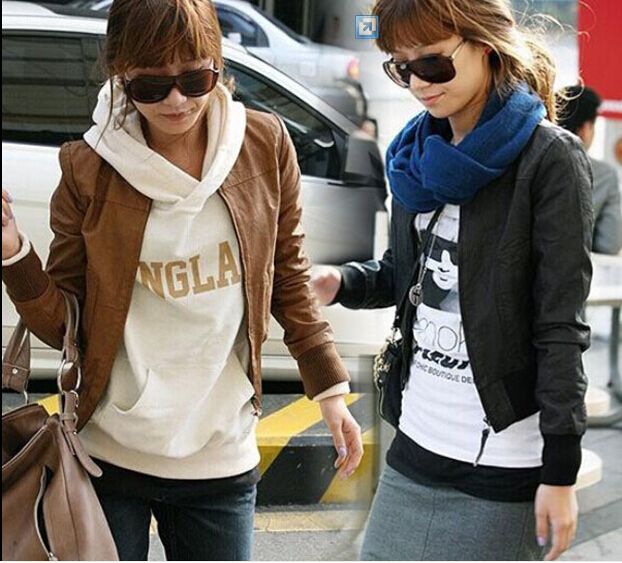 4052 Autumn Winter Women New Fashion Clothing Short Design Casual Pu 4052 Autumn Winter Women New Fashion Clothing Short Design Casual Pu Leather Jackets Girls Coats Outerwear Black Brown Long Outdoor From