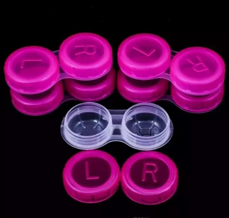 Высокое качество Красочный чехол Контактные линзы Box Case Fashion Contact Lens Case рекламных подарков Бесплатная доставка