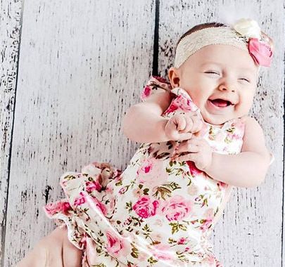 floral romper baby