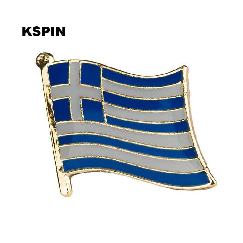2019 The Greece Metal Flag Badge Flag Pin KS 0191 From Susanchen5426, 3.01