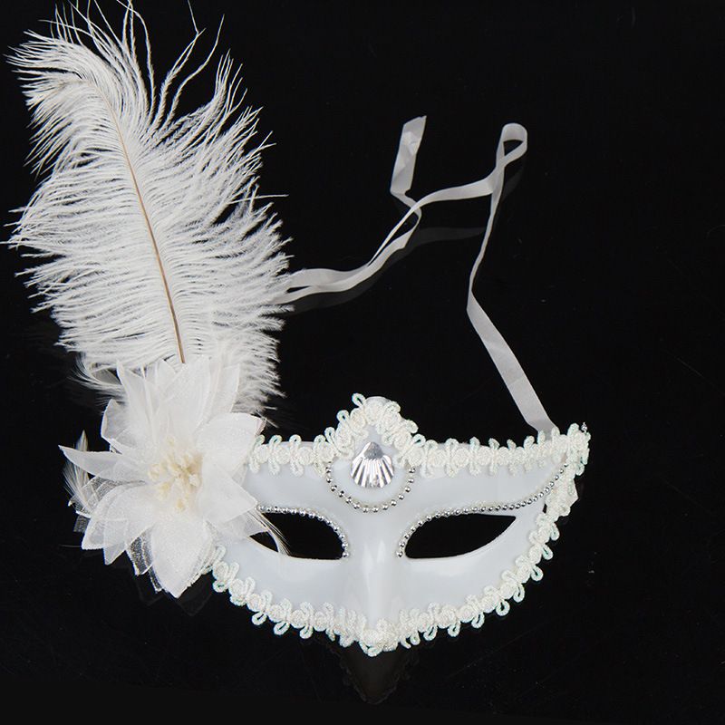 new party lace prom mask 20cm ostrich hair mask fancy costume