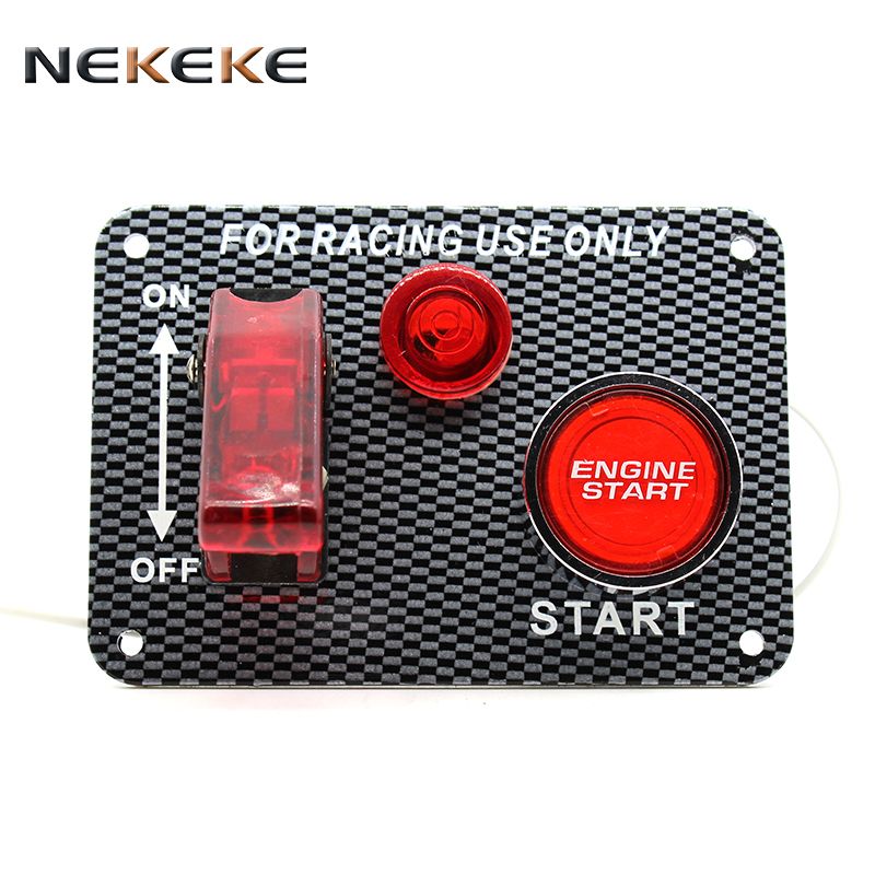 2019 Red Led Toggle Switch With Black Aircraft Style Cover