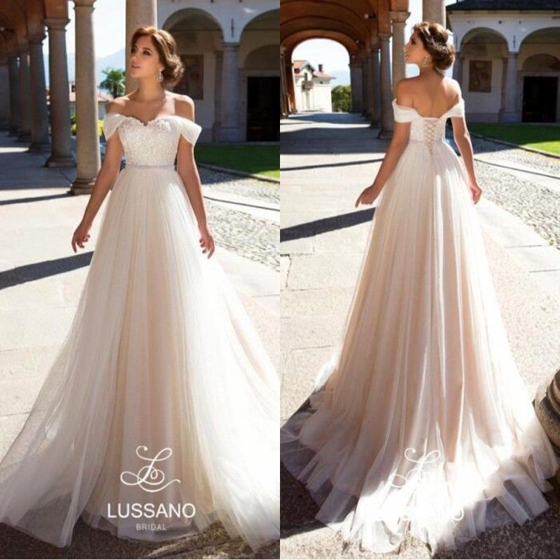2018 Wedding Dresses High Waisted