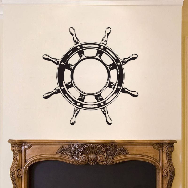Ship Wheel Steering Wall Decals Vinyl Nautical Sign Stickers Ship Wheel Steering Wall Decals Vinyl Nautical Sign Stickers Kids Bedroom Home Decor For Mural Sticker From