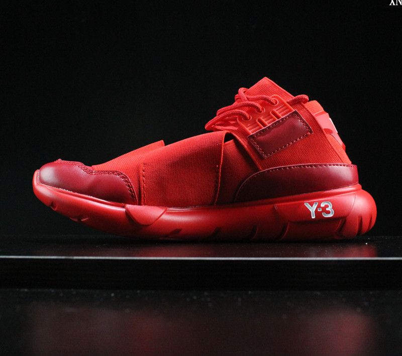 2019 All Red Color Mens Y3 Qasa High Top Sneakers Good Quality Womens Shoe Unisex Men Y 3 Black 