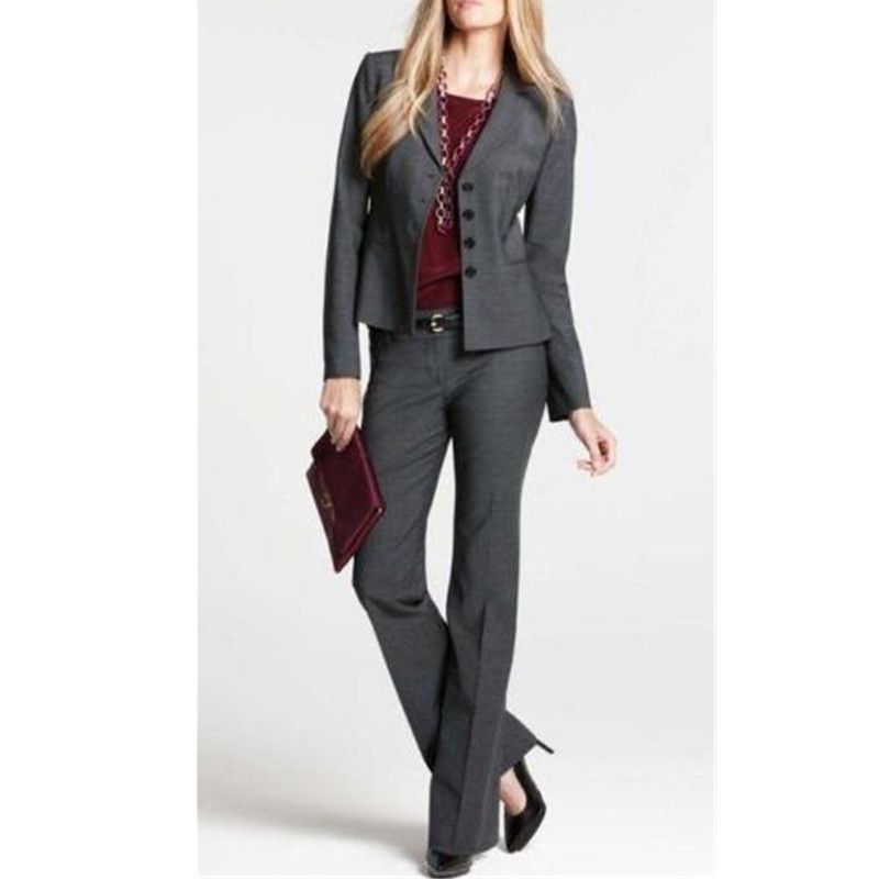 grey business suit womens