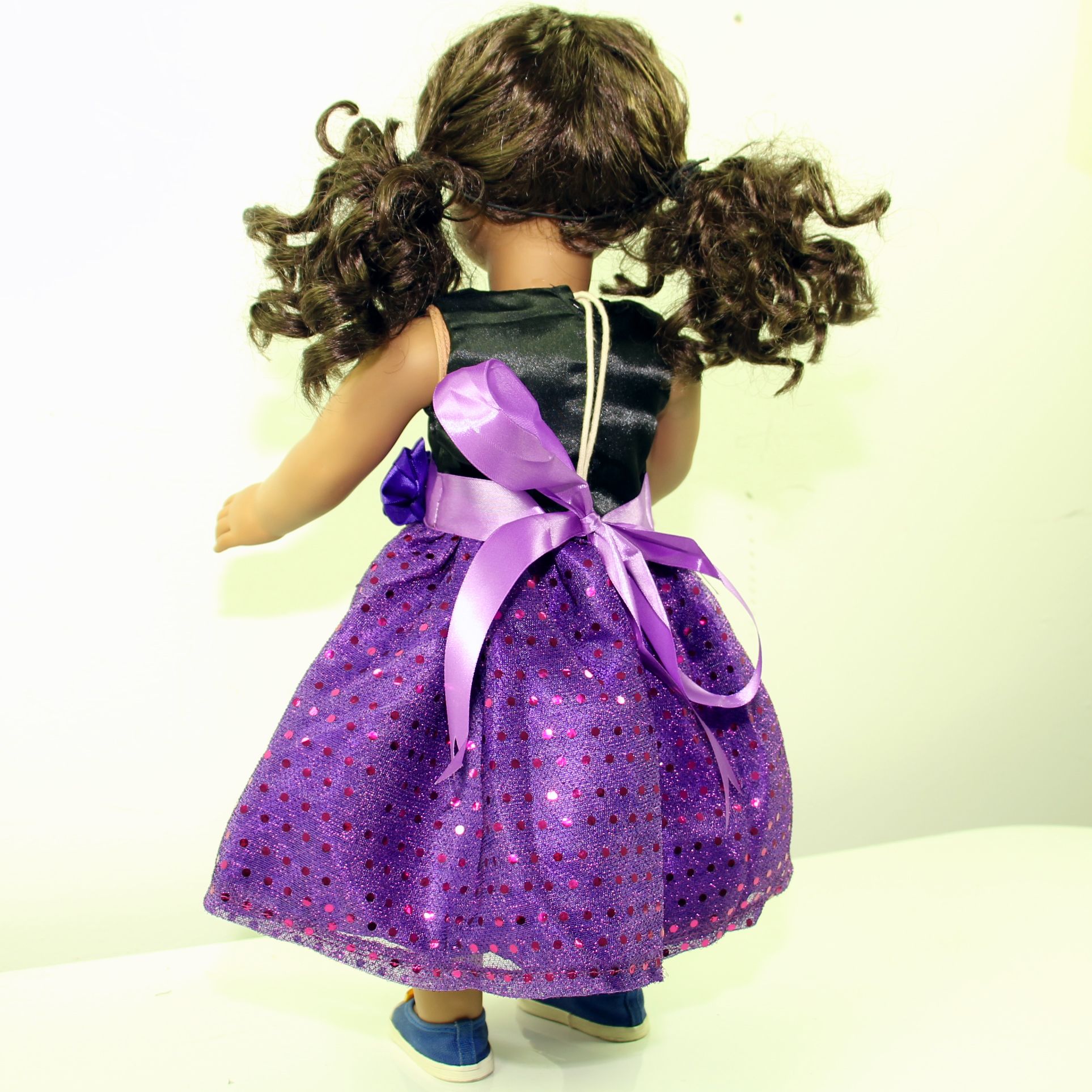 Fashion Christmas Gifts For Children Girls Doll Accessories Princess Purple Dress For 18