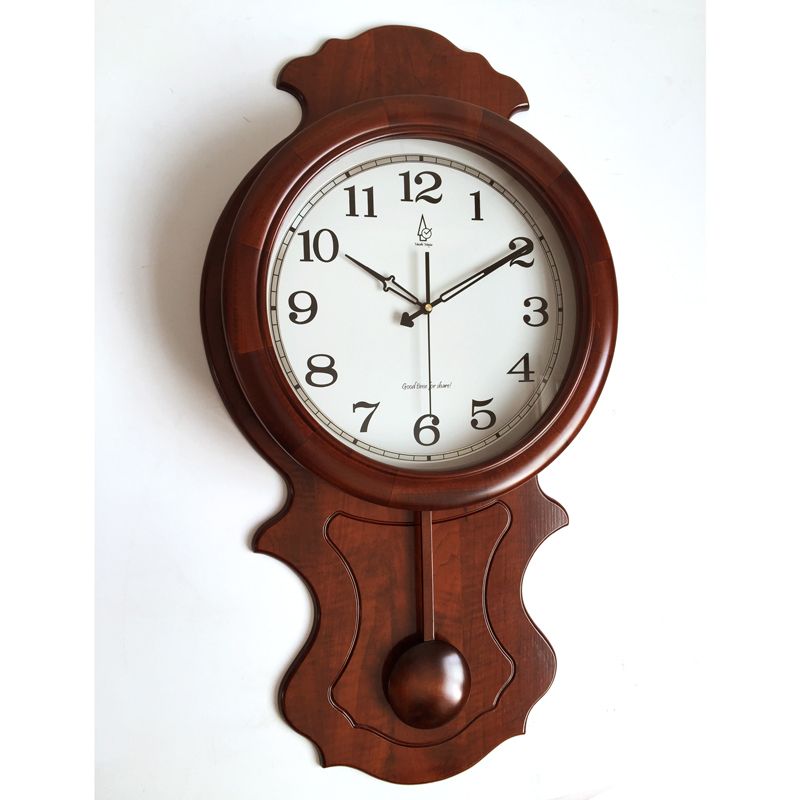 High Grade Large Wooden Wall Clock Pendulum Living Room High Grade Large Wooden Wall Clock Pendulum Living Room Villa Mute Quartz Movement Japanese Sweep Kitchen Clocks From
