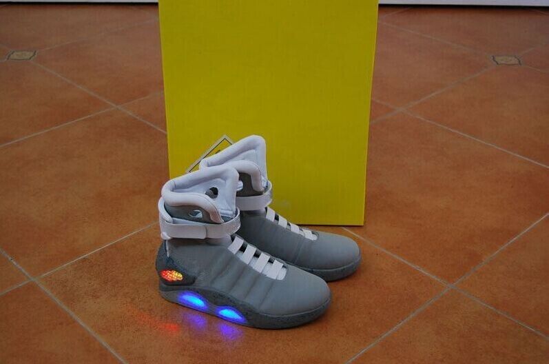 2015 Hottest LED Shoes Air Mag Marty McFlys Sneaker Mag Glowing Shoes Party Charge Shoes Limited 