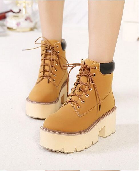 Outono Inverno De Plataforma Alta De Tornozelo Botas De Mulheres Sola Grossa  Sapatos De Tênis Impermeável Mulheres Botas, Botas Femininas Lace-up  desconto \u003c Botas femininas ~ Andreguerra.pt