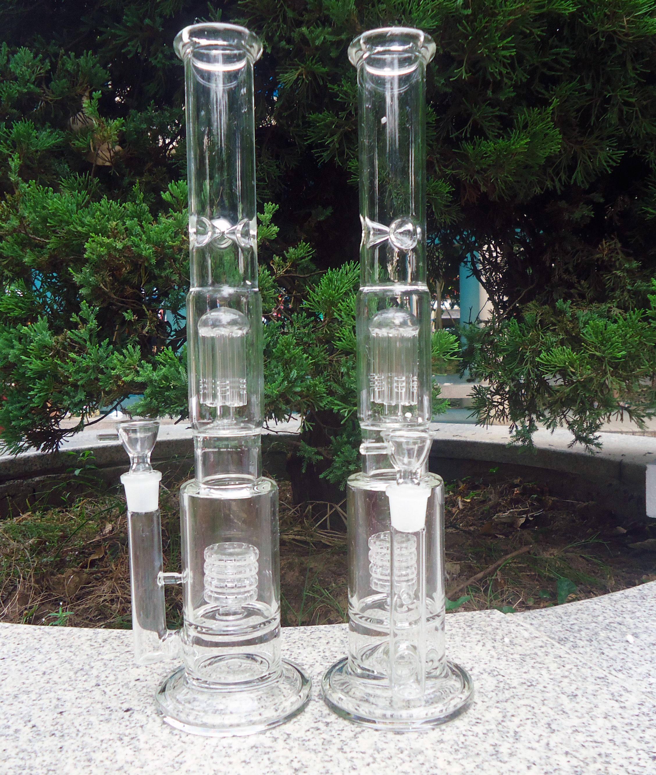 2019 Glass Bong Water Pipe Vase Hand Blown Perc Water Percolator