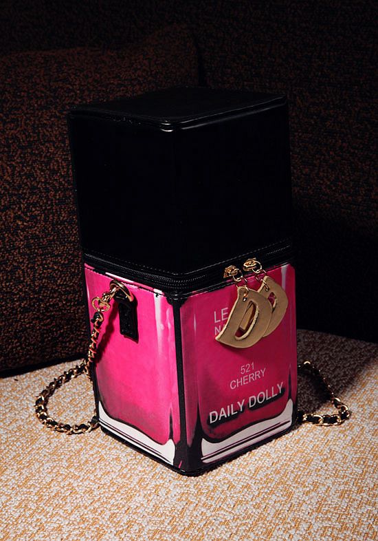 Wholesale New 2015 Women Handbag Special Nail Polish Shape PU Material