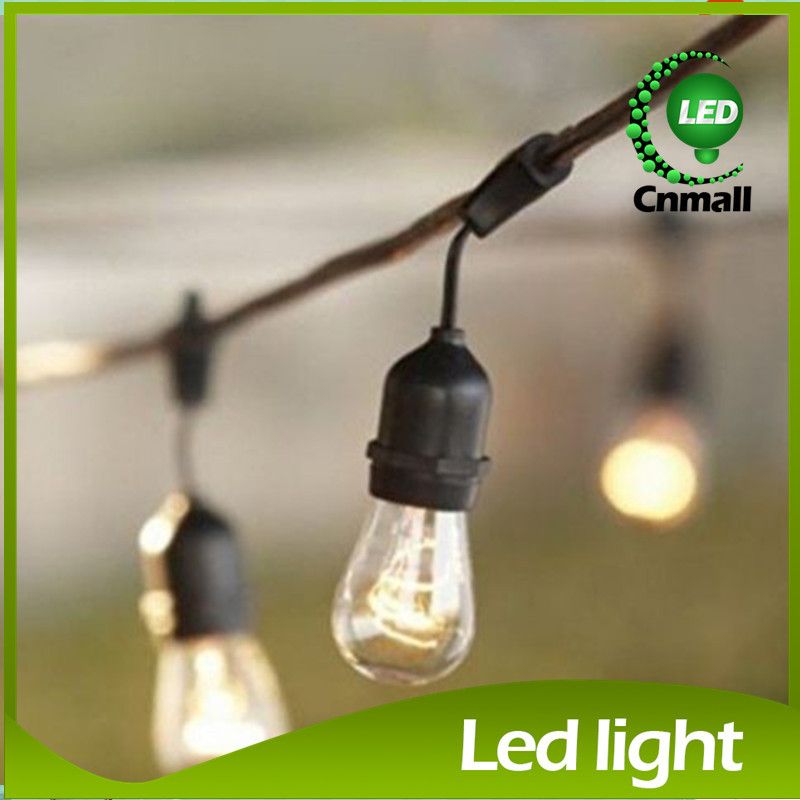 New Bulb String Vintage Style Outdoor Commercial Patio New Bulb String Vintage Style Outdoor Commercial Patio Light Incandescent 11s14 Bulbs 48 Feet 15 Lights E27 Base Heart