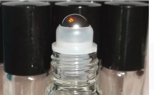 리필 가능 두꺼운 5ml MINI ROLL ON 투명 GLASS BOTTLES ESSENTIAL OIL 스틸 메탈 롤러 볼 향수 PERFUME