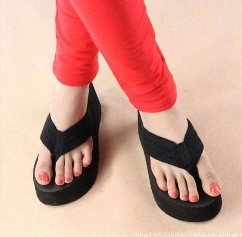 Wedge Platform Thong Flip Flops  Summer Girls Sandals  Shoes  