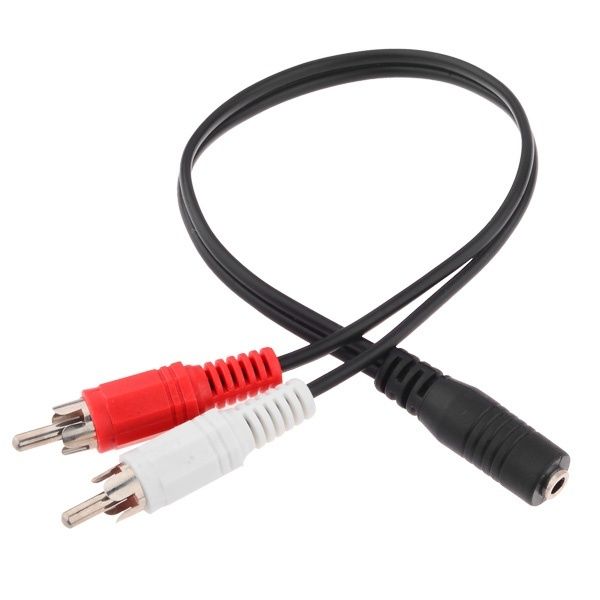 2019 Splitter Audio Cable Y Cable 3.5mm Female To Two RCA