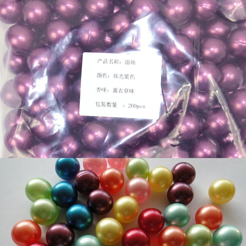 2019 Hot Wholesale!!! OEM 3.9g Purple Round Shaped Bath Oil Beads Lavender Fragrance Bath Oil