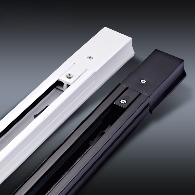 led track line 1 meter two wire track lights rail white and black slide on lights