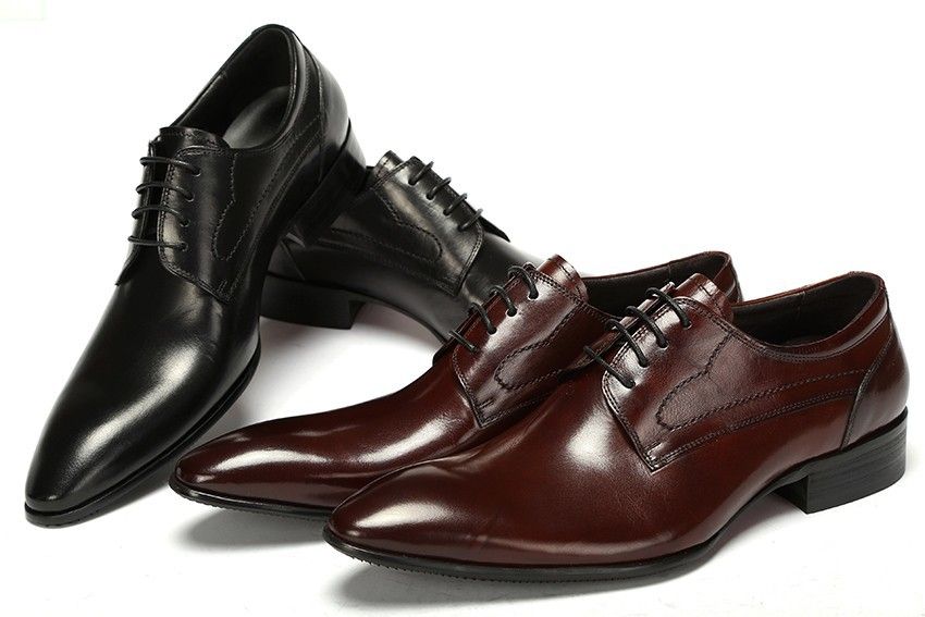Black Business Shoes High Quality Men Dress Shoes Mens Brand Oxfords