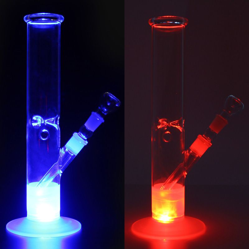 2020 New Arrival Led Light Long Neck Glass Bongs Water Pipes Bongs Oil