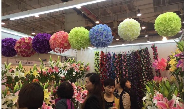 2021 Silk Kissing Ball Rose Flower Ball Wedding Church ...