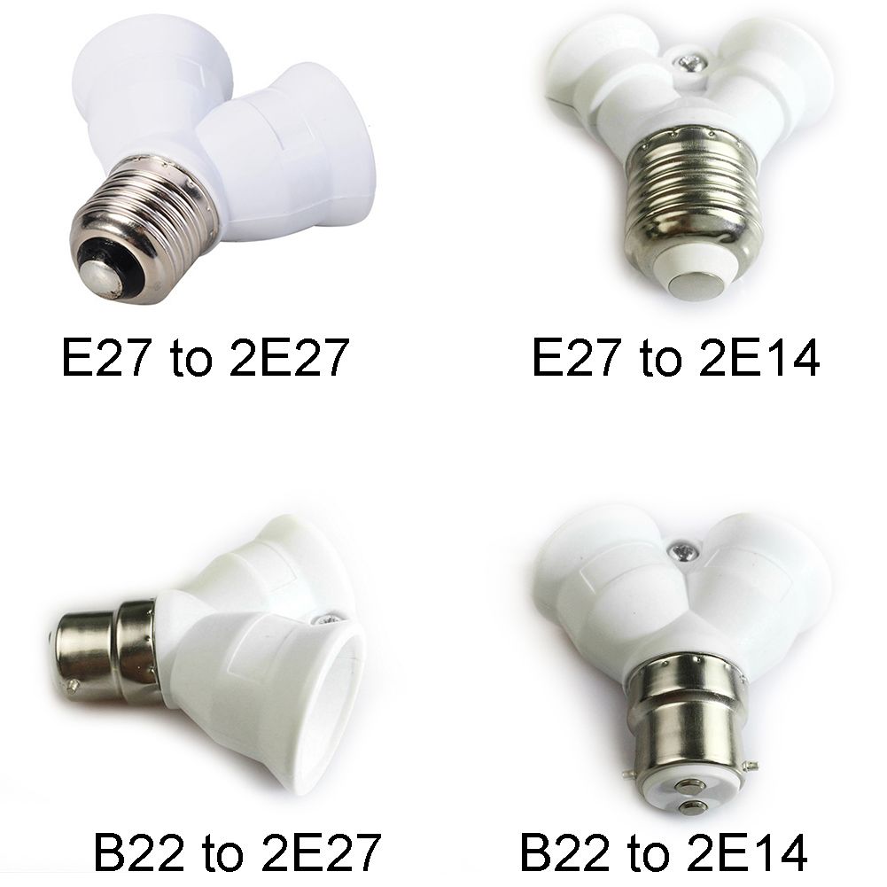 2021 E27 Light Lamp Holder Bulb Adapter Converter 2 In 1 E27 To E14,B22 To E14,B22 To E27 Light