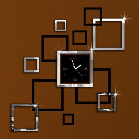 Mirror Wall Clock 2016 hot model square mirror wall clock acrylic wall mirrors Mirror Wall Clock 2016 hot model square mirror wall clock acrylic wall mirrors