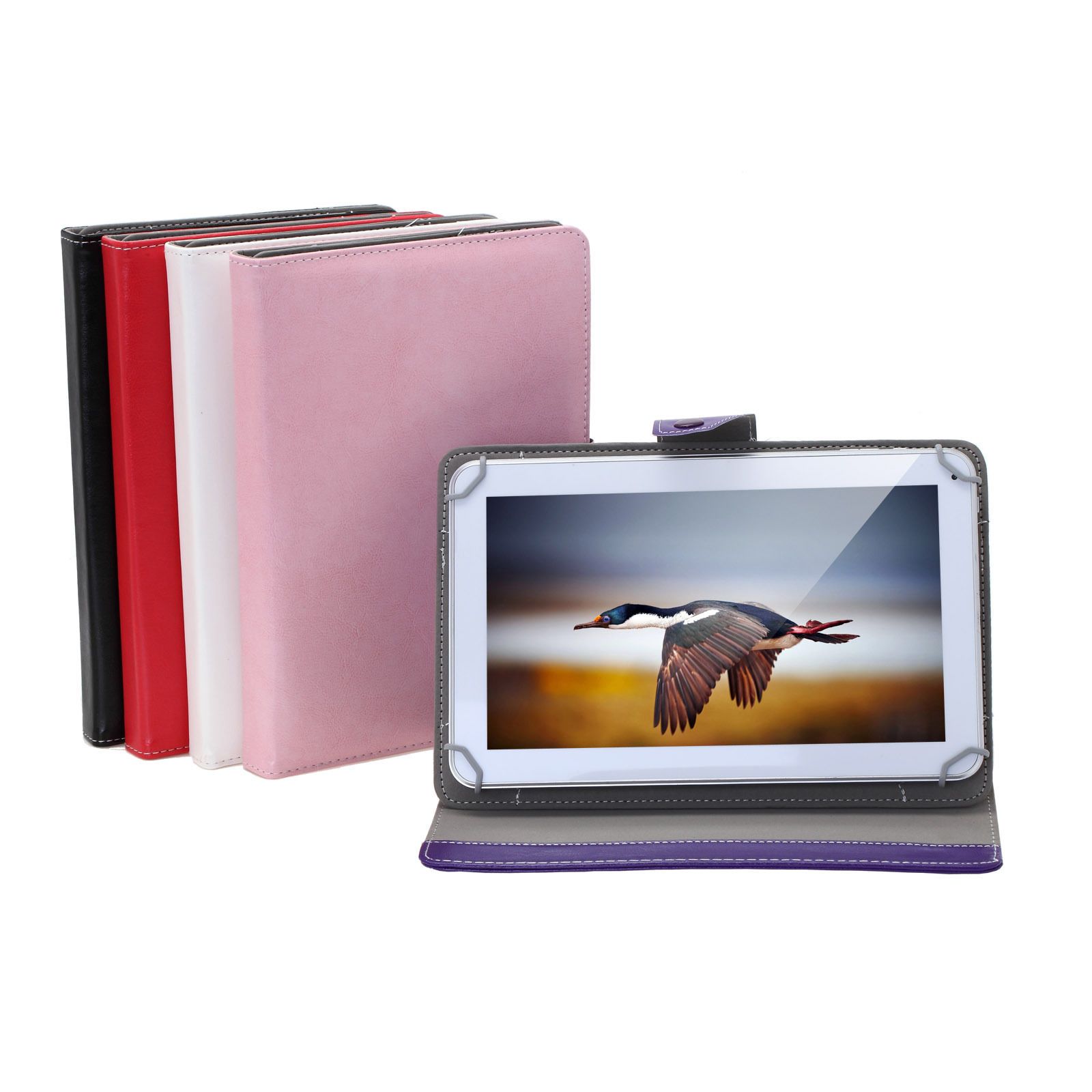 10 Inch Tablet Case PU Leather Foldable Folding Folio Wallet Design