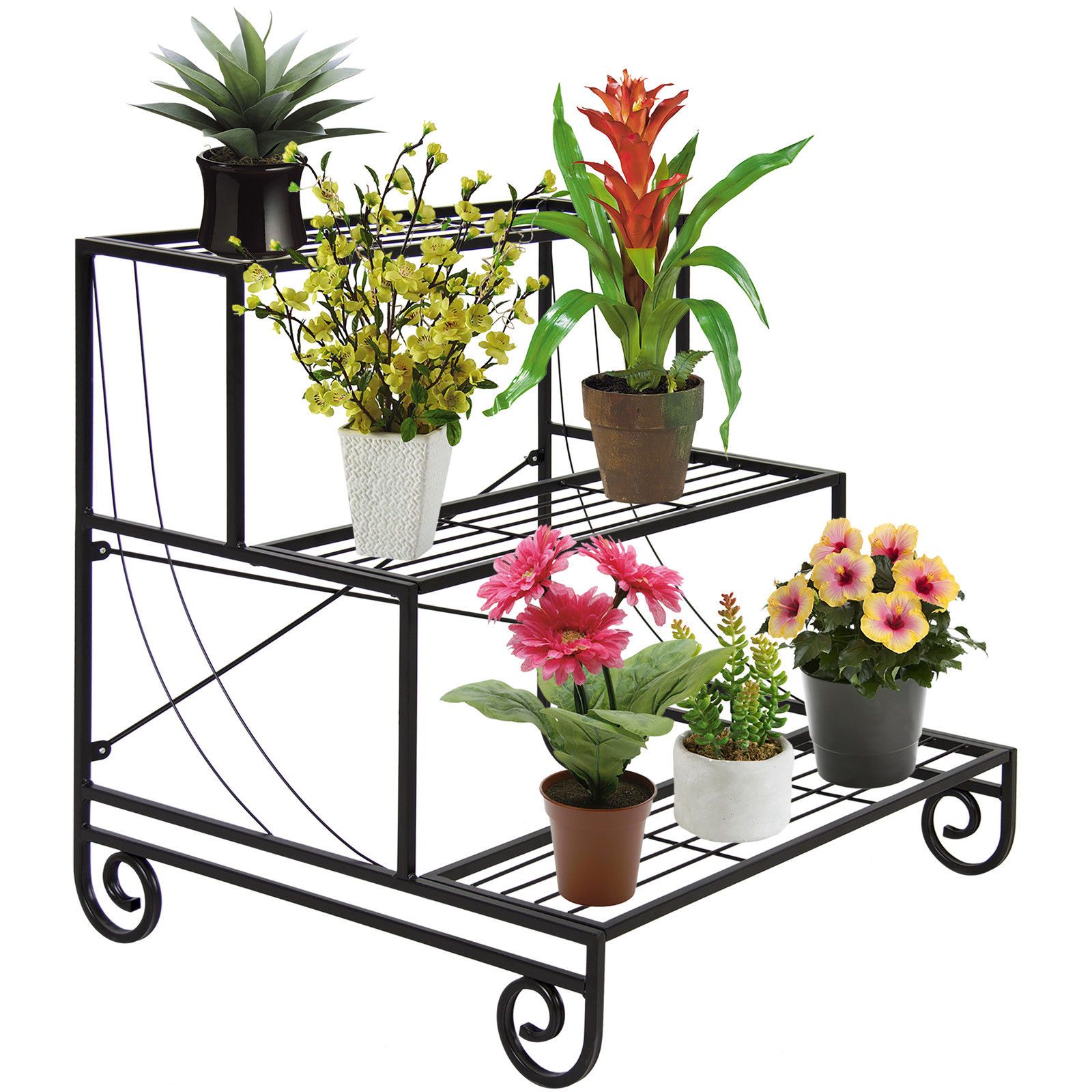 2019 3 Tier Metal Plant Stand Decorative Planter Holder Flower Pot