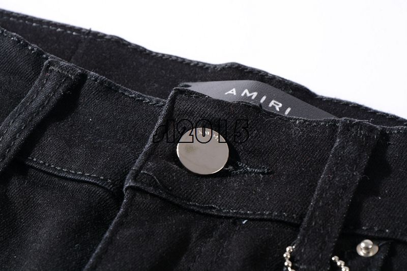 AMIRI Marca Uomo Distressed Distrutto Pantaloni Uomo Patch Ricamate A Zampa  Nera Skinny Robin Jeans Biker Pantaloni Slim Paura Di Dio 29 42 Da 52,32 €  | DHgate Italy