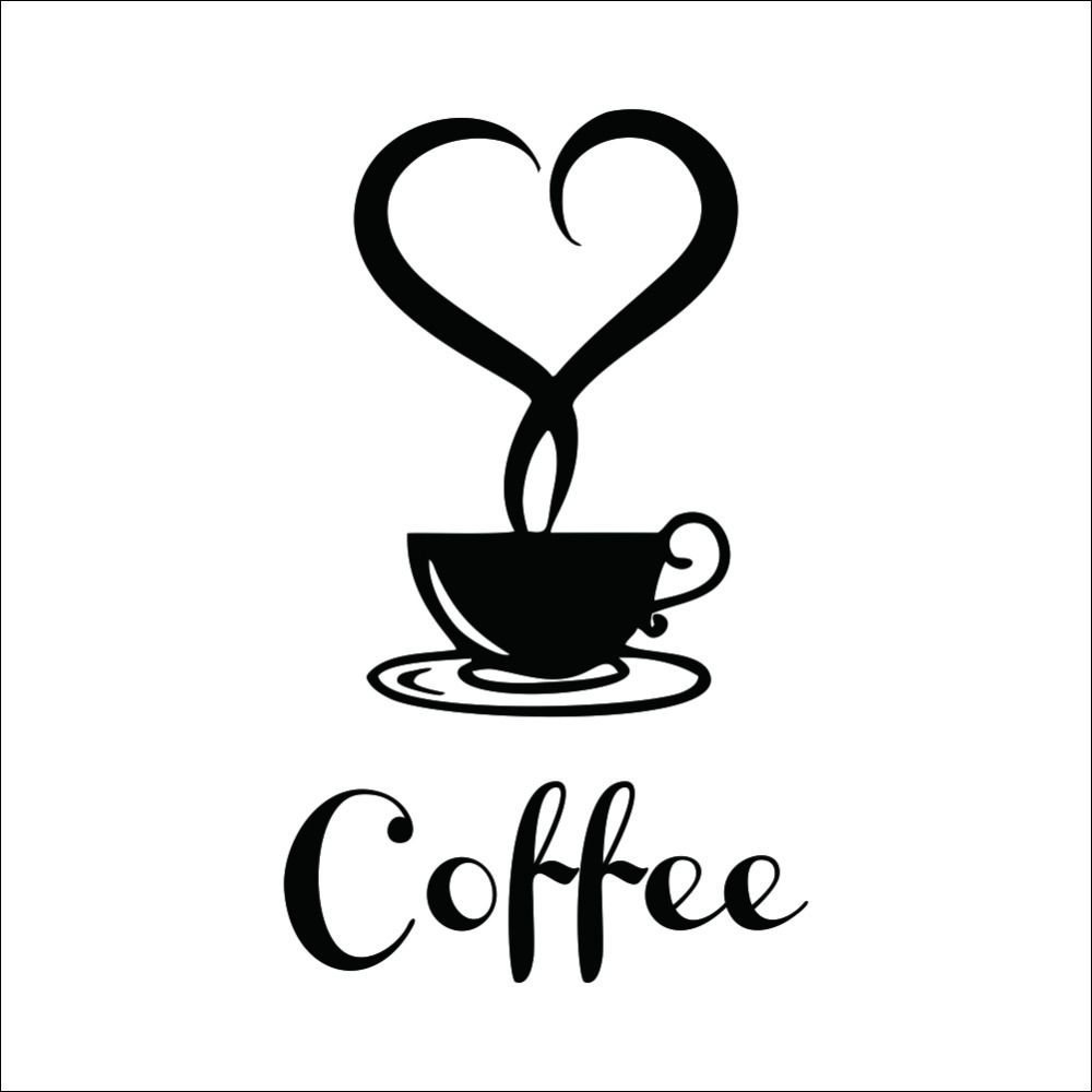 Coffee Cup Vinyl Wall Sticker Restaurant Decor Coffee Cup Vinyl Wall Sticker Restaurant Decor Decals Kitchen Decoration Stickers Decorative