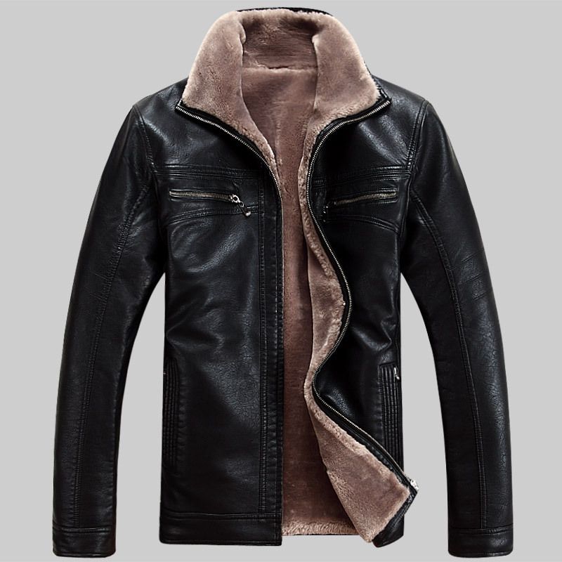 Fall Winter Jacket Men New Thick Leather Style Lamb Wool Fall Winter Jacket Men New Thick Leather Style Lamb Wool Imitation Leader Jackets Mens Designer Jaquetas Jeans For