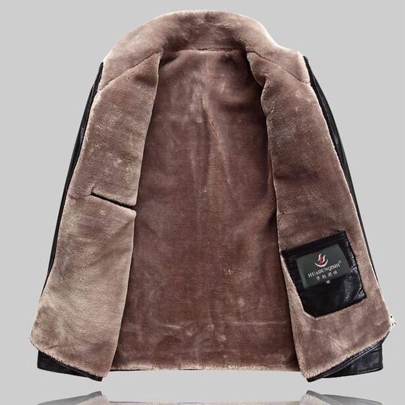 Fall Winter Jacket Men New Thick Leather Style Lamb Wool Fall Winter Jacket Men New Thick Leather Style Lamb Wool Imitation Leader Jackets Mens Designer Jaquetas Jeans For