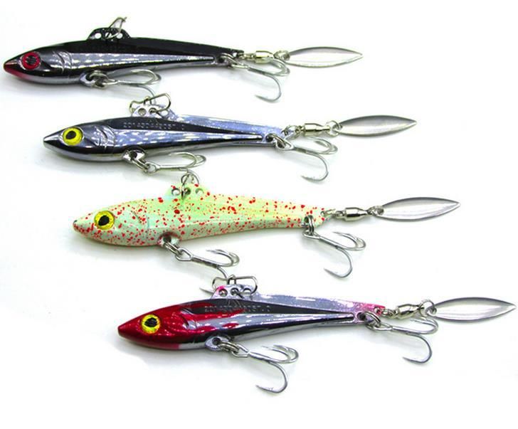 2020 Hot VIB Rotating Blades Lures 22g Freshwater Saltwater Fishing Cast Iron Metal Minnow