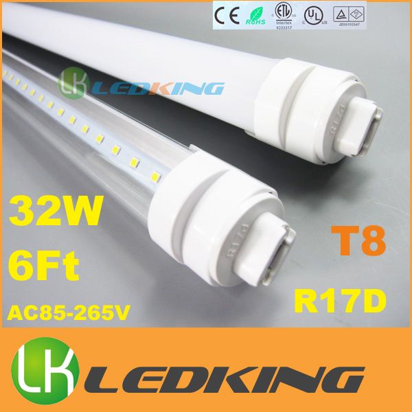 R17d T8 Led Light 32w 6ft 1760mm 6 Feet Fluorescent R17d T8 Led Light 32w 6ft 1760mm 6 Feet Fluorescent Lamp Smd2835 Ac85 265v Ul Ce Fcc Etl Saa Csa 25 S Fixture