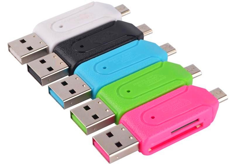 SD+Micro SD Card Readers Universal Micro USB OTG TF Card Readers Micro