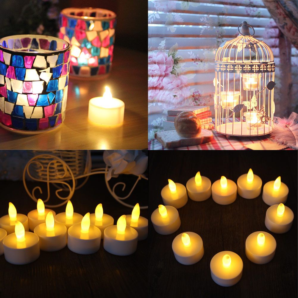 Electronic LED Candle Flickering Tea Light Xmas/Wedding Party Flameless