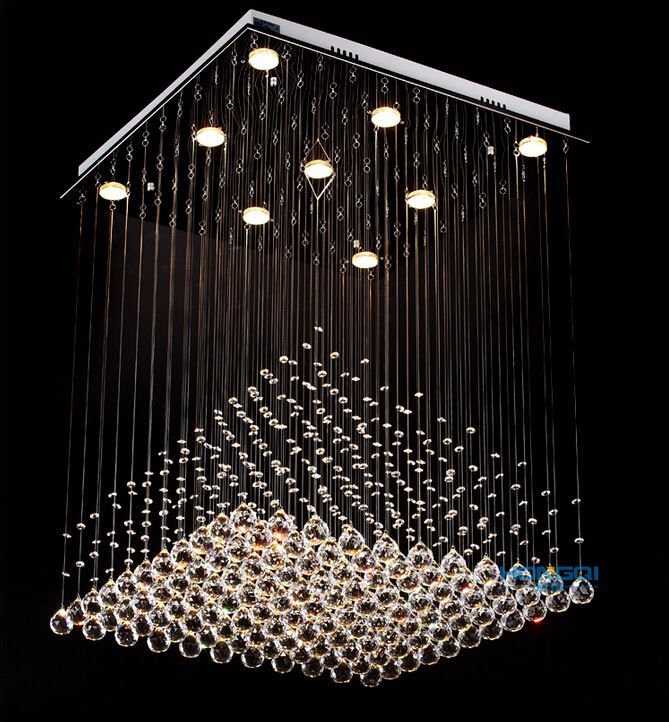 modern clear square crystal