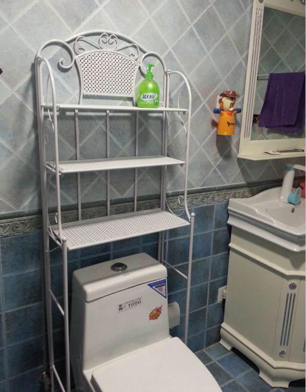 Compre Hierro Baño Compartimiento Del Inodoro Piso Estantes De